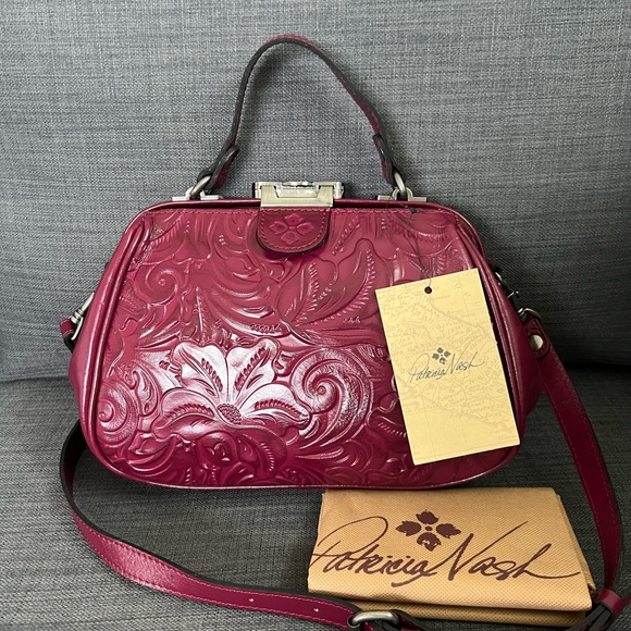 NWT PATRICIA NASH GRACCHI SATCHEL CROSSBODY BAG - Picture 8 of 9